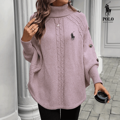 Averin™ RL | Knitted Buttoned Turtleneck Sweater