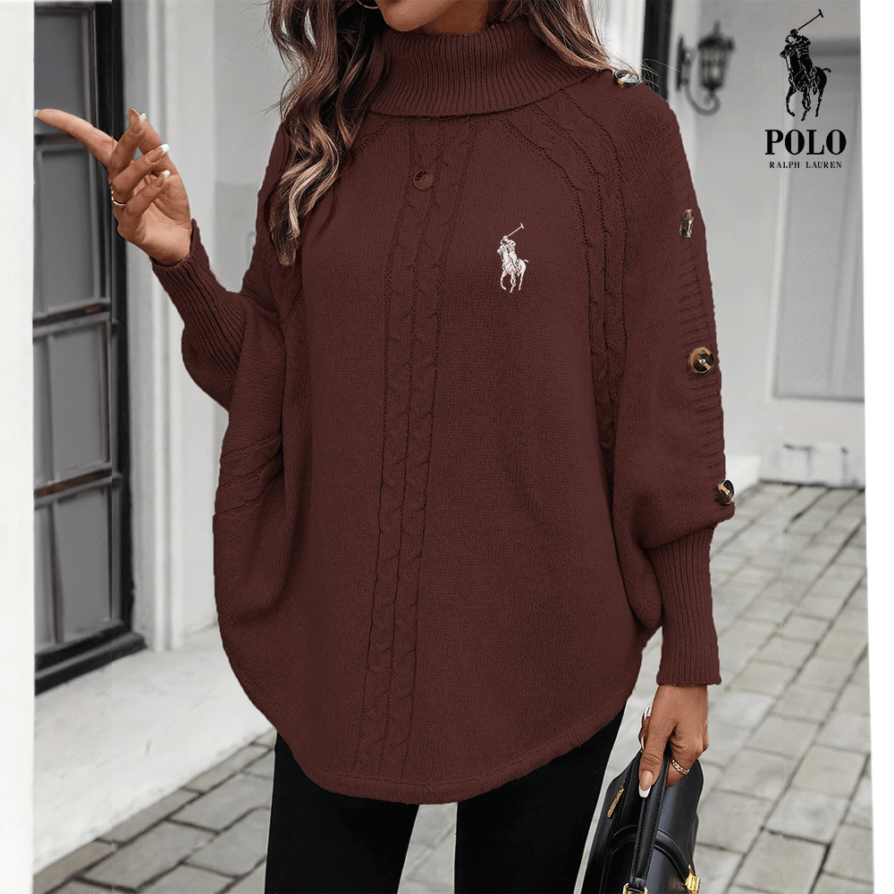 Averin™ RL | Knitted Buttoned Turtleneck Sweater